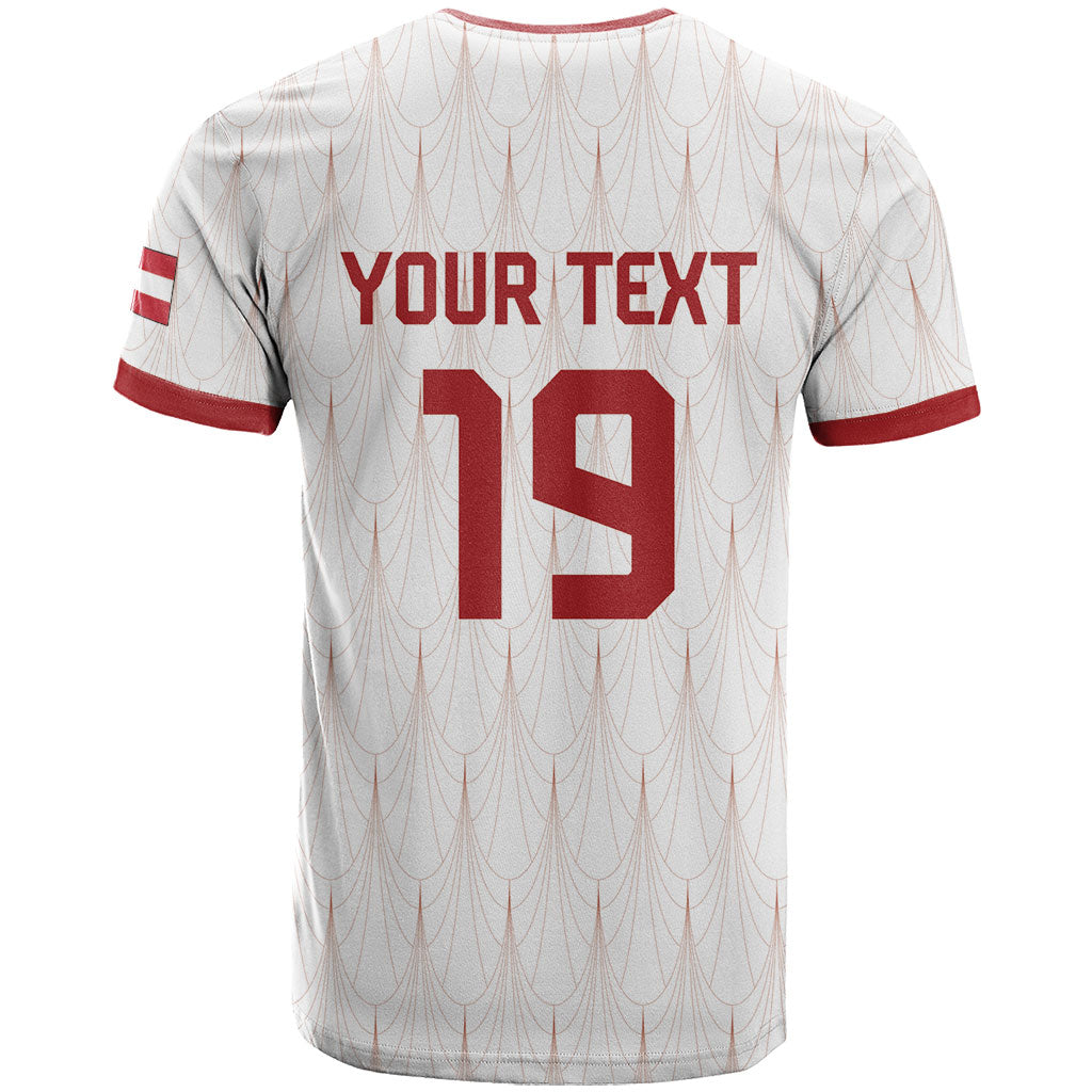 Custom World Football 2026 Austria T Shirt Austrian Eagles White Glory