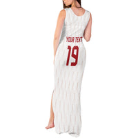 Custom World Football 2026 Austria Tank Maxi Dress Austrian Eagles White Glory