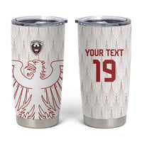 Custom World Football 2026 Austria Tumbler Cup Austrian Eagles White Glory