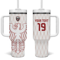 Custom World Football 2026 Austria Tumbler With Handle Austrian Eagles White Glory
