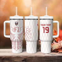 Custom World Football 2026 Austria Tumbler With Handle Austrian Eagles White Glory