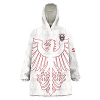 Custom World Football 2026 Austria Wearable Blanket Hoodie Austrian Eagles White Glory
