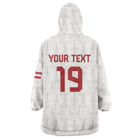 Custom World Football 2026 Austria Wearable Blanket Hoodie Austrian Eagles White Glory