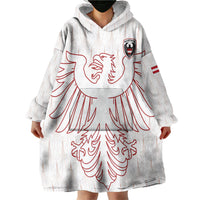 Custom World Football 2026 Austria Wearable Blanket Hoodie Austrian Eagles White Glory