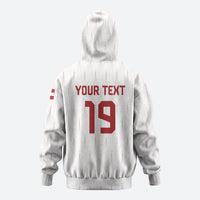 Custom World Football 2026 Austria Zip Hoodie Austrian Eagles White Glory