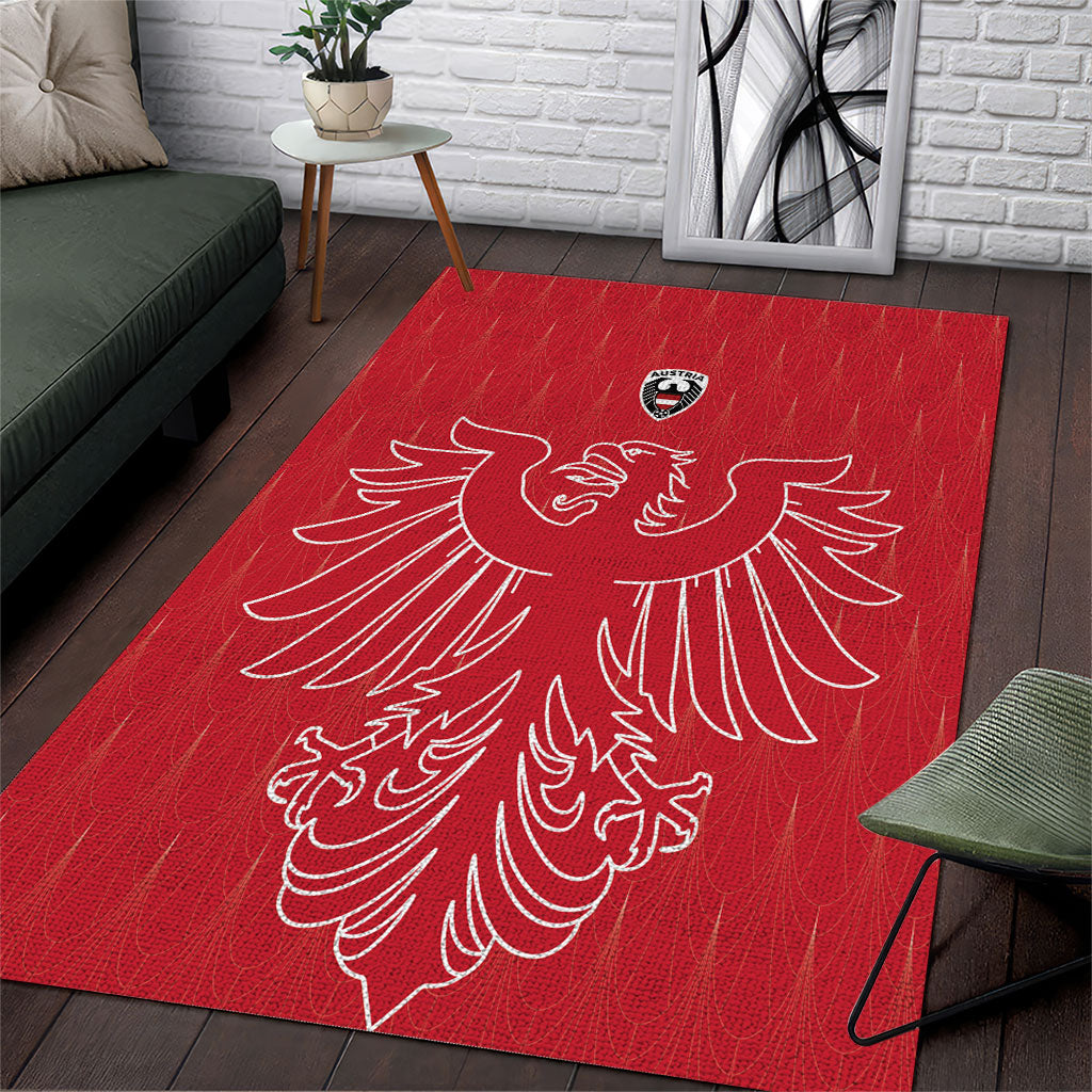 World Football 2026 Austria Area Rug Austrian Eagles Red Glory