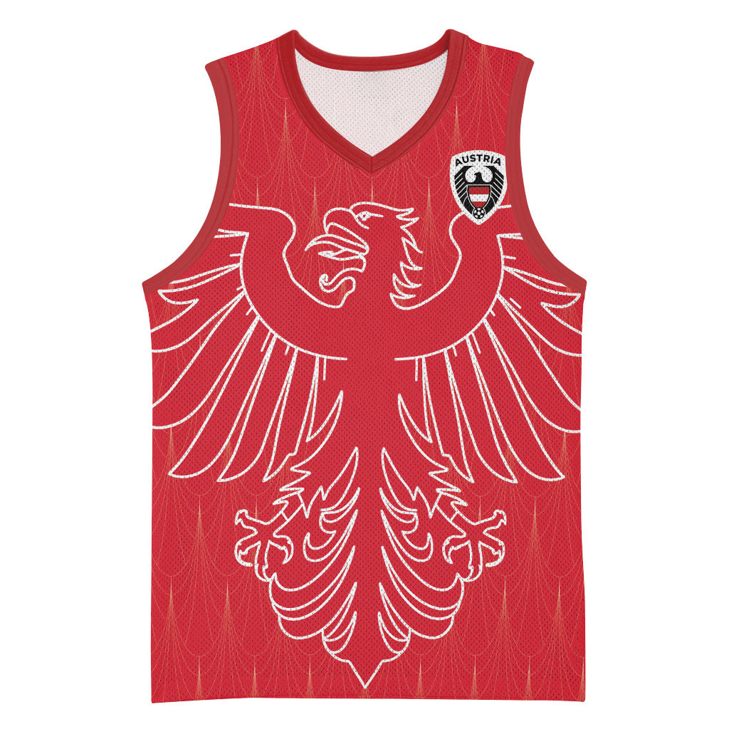 Custom World Football 2026 Austria Basketball Jersey Austrian Eagles Red Glory