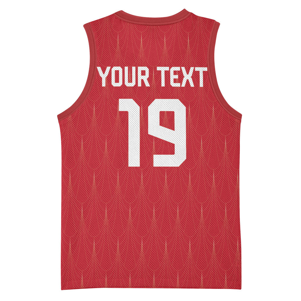 Custom World Football 2026 Austria Basketball Jersey Austrian Eagles Red Glory