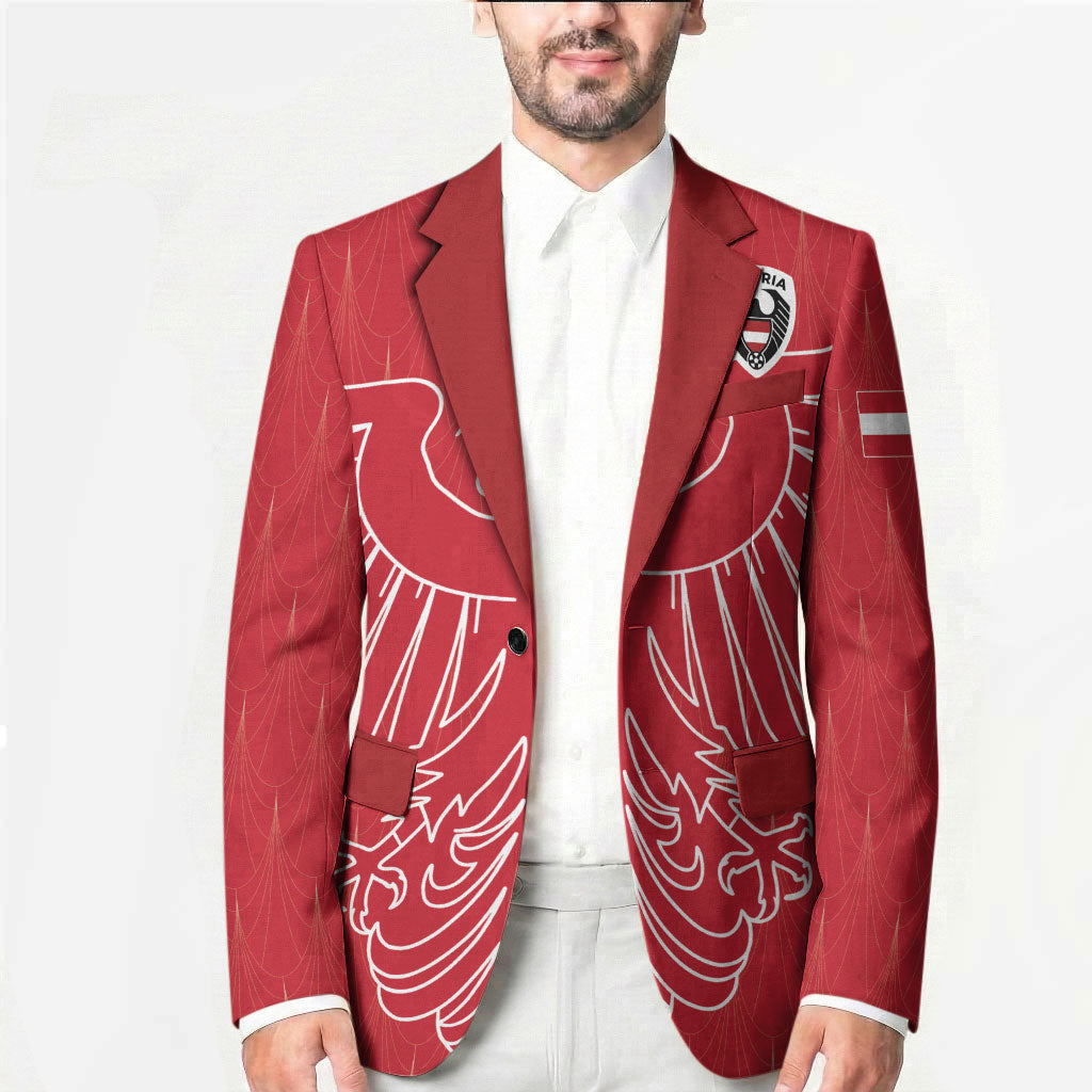 Custom World Football 2026 Austria Blazer Austrian Eagles Red Glory