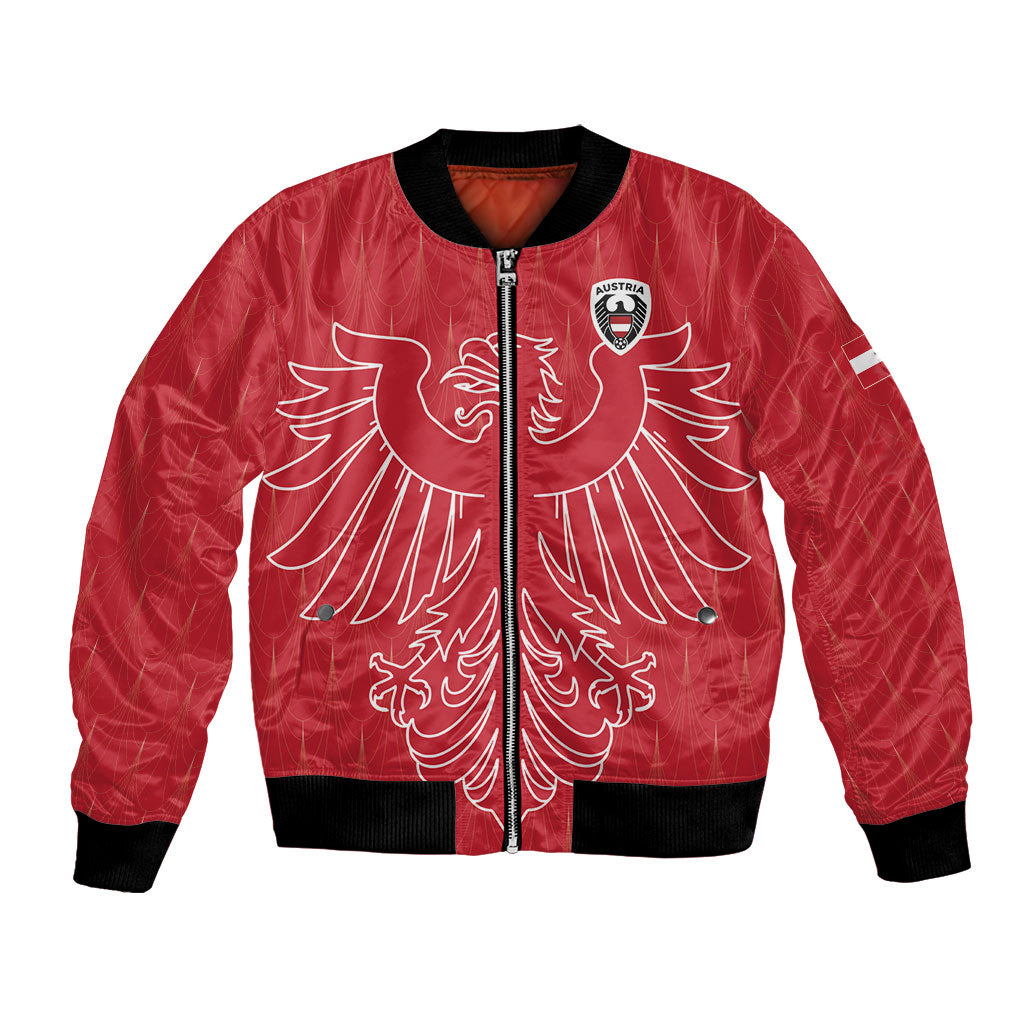 Custom World Football 2026 Austria Bomber Jacket Austrian Eagles Red Glory