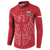 Custom World Football 2026 Austria Button Sweatshirt Austrian Eagles Red Glory