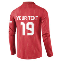 Custom World Football 2026 Austria Button Sweatshirt Austrian Eagles Red Glory
