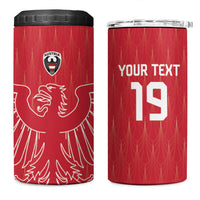 Custom World Football 2026 Austria 4 in 1 Can Cooler Tumbler Austrian Eagles Red Glory