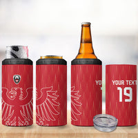 Custom World Football 2026 Austria 4 in 1 Can Cooler Tumbler Austrian Eagles Red Glory