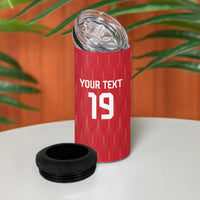 Custom World Football 2026 Austria 4 in 1 Can Cooler Tumbler Austrian Eagles Red Glory