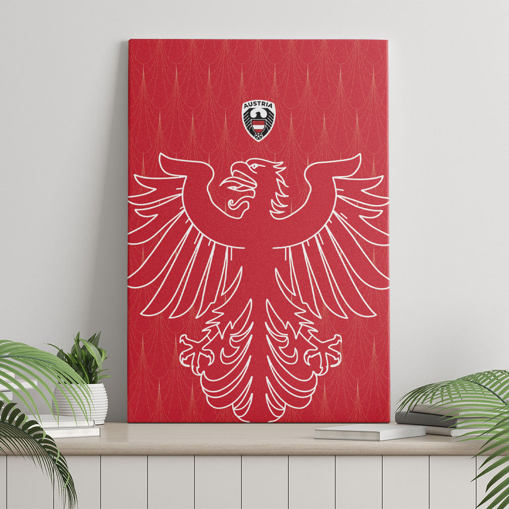 World Football 2026 Austria Canvas Wall Art Austrian Eagles Red Glory