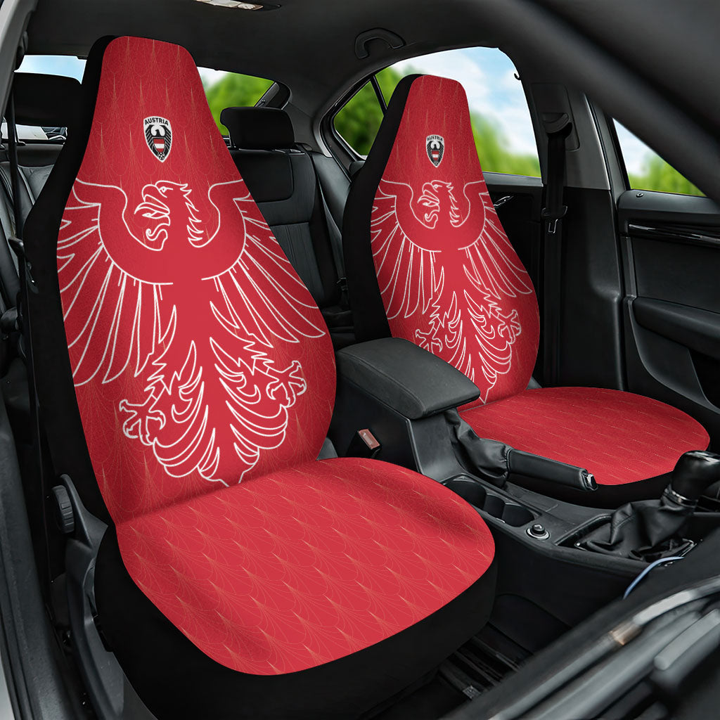 World Football 2026 Austria Car Seat Cover Austrian Eagles Red Glory