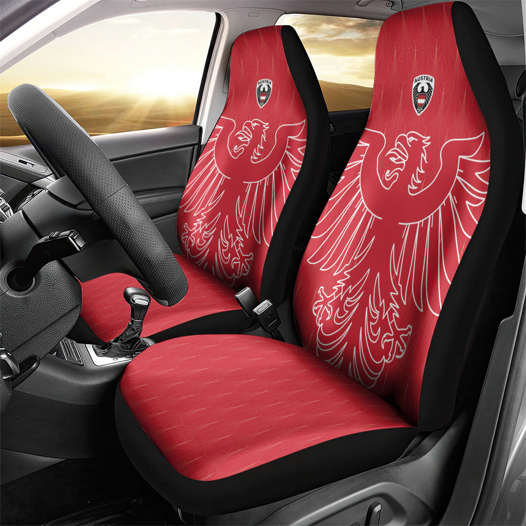 World Football 2026 Austria Car Seat Cover Austrian Eagles Red Glory