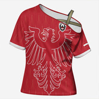 Custom World Football 2026 Austria Cross Shoulder Shirt Austrian Eagles Red Glory