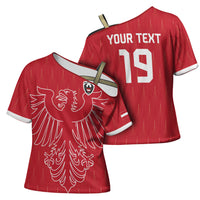 Custom World Football 2026 Austria Cross Shoulder Shirt Austrian Eagles Red Glory