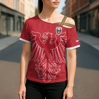 Custom World Football 2026 Austria Cross Shoulder Shirt Austrian Eagles Red Glory