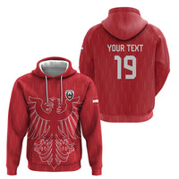 Custom World Football 2026 Austria Hoodie Austrian Eagles Red Glory