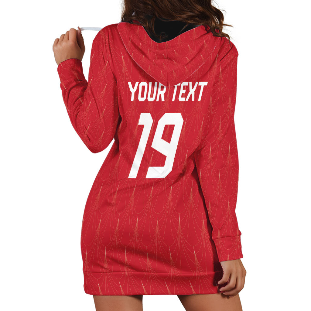Custom World Football 2026 Austria Hoodie Dress Austrian Eagles Red Glory
