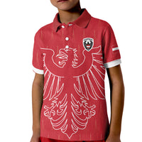 Custom World Football 2026 Austria Kid Polo Shirt Austrian Eagles Red Glory