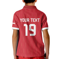 Custom World Football 2026 Austria Kid Polo Shirt Austrian Eagles Red Glory