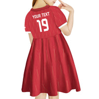 Custom World Football 2026 Austria Kid Short Sleeve Dress Austrian Eagles Red Glory