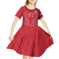 Custom World Football 2026 Austria Kid Short Sleeve Dress Austrian Eagles Red Glory