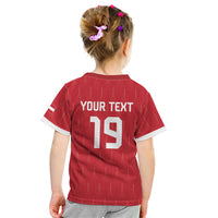 Custom World Football 2026 Austria Kid T Shirt Austrian Eagles Red Glory