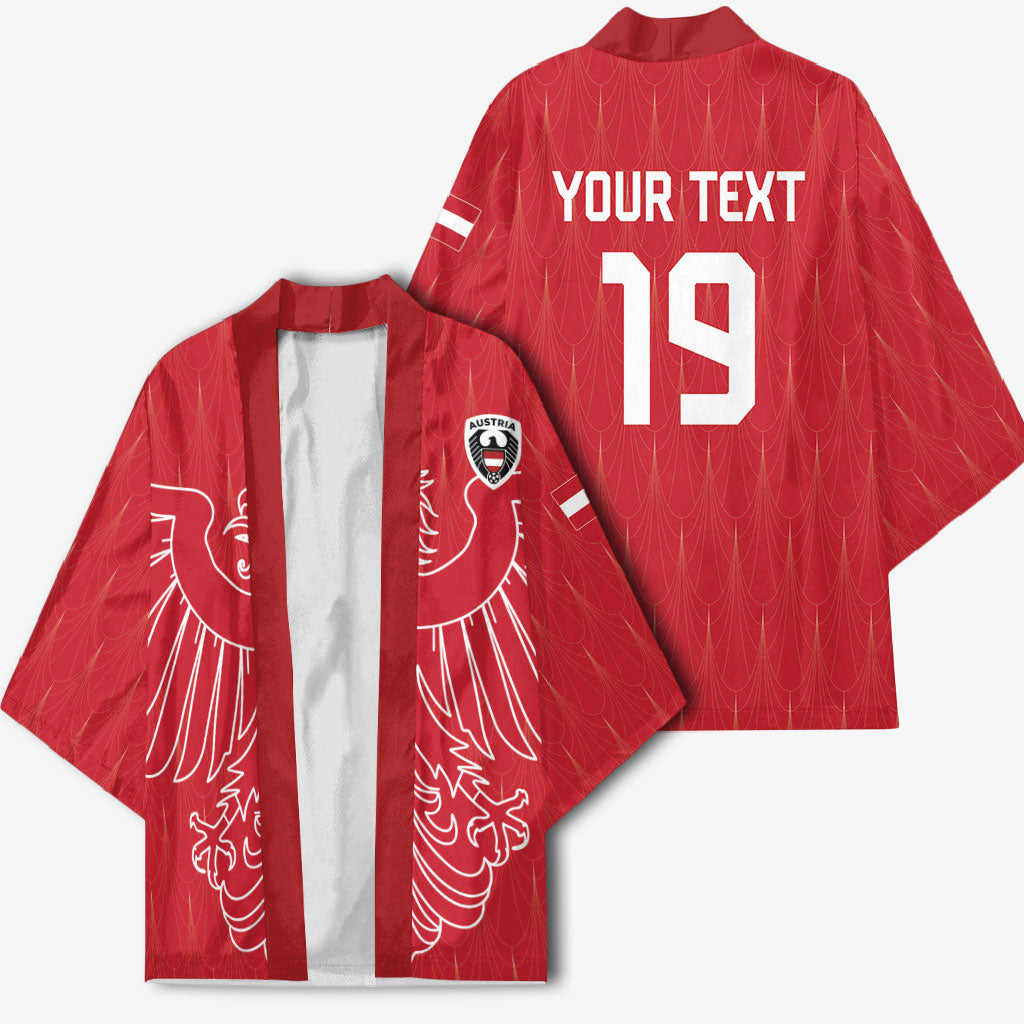 Custom World Football 2026 Austria Kimono Austrian Eagles Red Glory