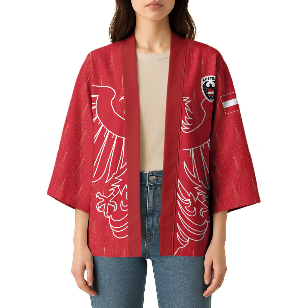 Custom World Football 2026 Austria Kimono Austrian Eagles Red Glory
