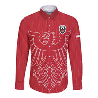 Custom World Football 2026 Austria Long Sleeve Button Shirt Austrian Eagles Red Glory