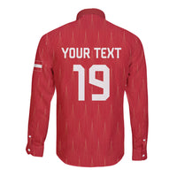 Custom World Football 2026 Austria Long Sleeve Button Shirt Austrian Eagles Red Glory