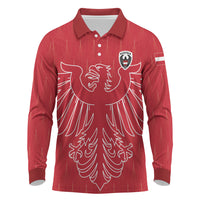Custom World Football 2026 Austria Long Sleeve Polo Shirt Austrian Eagles Red Glory