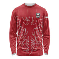 Custom World Football 2026 Austria Long Sleeve Shirt Austrian Eagles Red Glory