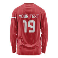 Custom World Football 2026 Austria Long Sleeve Shirt Austrian Eagles Red Glory