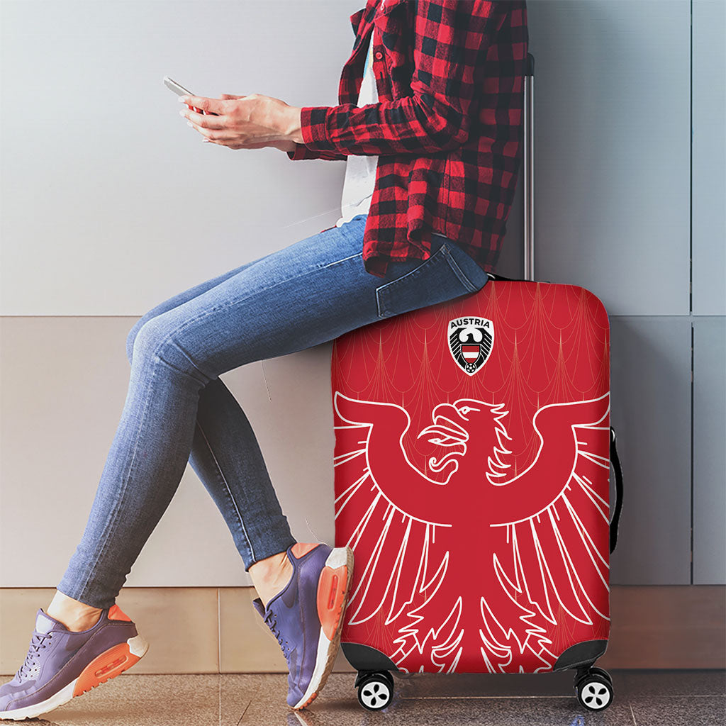 World Football 2026 Austria Luggage Cover Austrian Eagles Red Glory