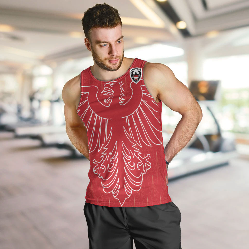 Custom World Football 2026 Austria Men Tank Top Austrian Eagles Red Glory