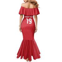 Custom World Football 2026 Austria Mermaid Dress Austrian Eagles Red Glory