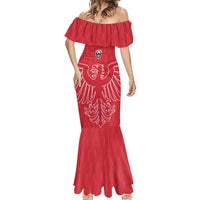 Custom World Football 2026 Austria Mermaid Dress Austrian Eagles Red Glory