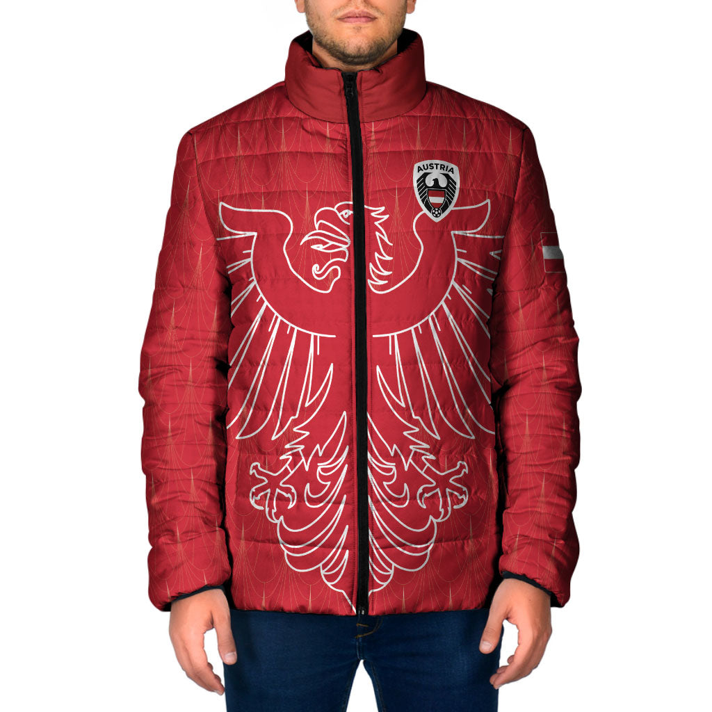 Custom World Football 2026 Austria Padded Jacket Austrian Eagles Red Glory