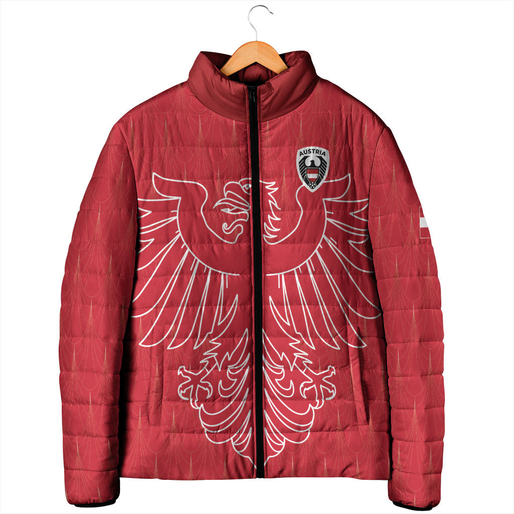 Custom World Football 2026 Austria Padded Jacket Austrian Eagles Red Glory