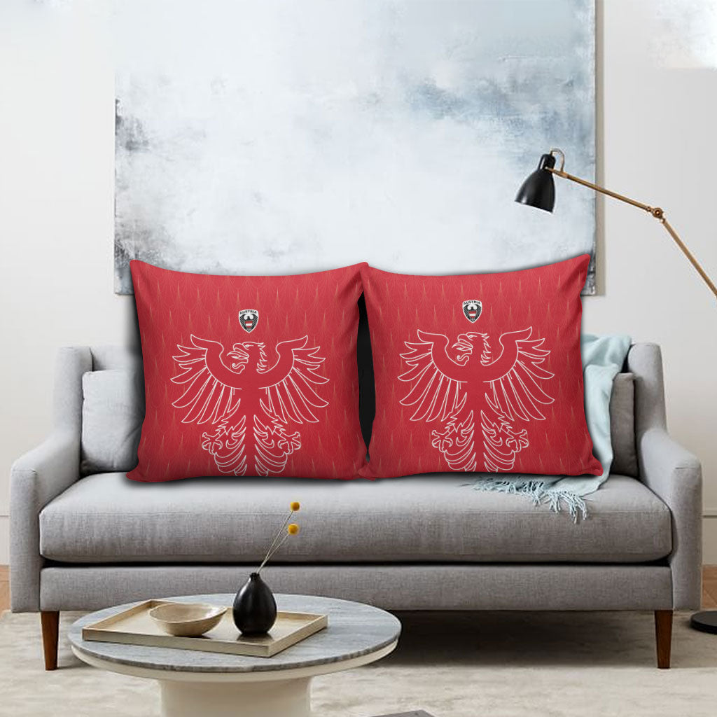 World Football 2026 Austria Pillow Cover Austrian Eagles Red Glory