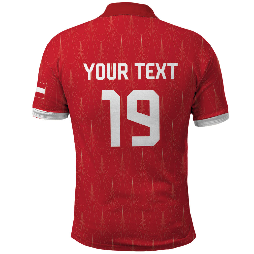 Custom World Football 2026 Austria Polo Shirt Austrian Eagles Red Glory