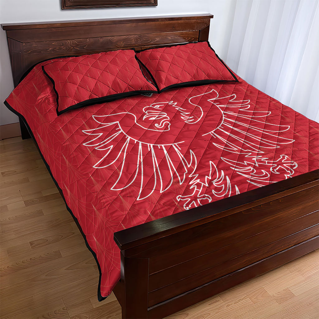 World Football 2026 Austria Quilt Bed Set Austrian Eagles Red Glory