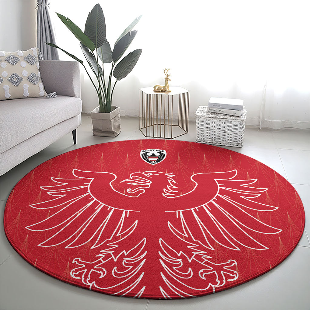 World Football 2026 Austria Round Carpet Austrian Eagles Red Glory