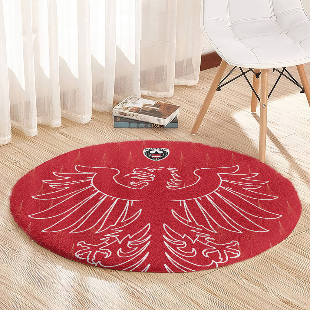 World Football 2026 Austria Round Carpet Austrian Eagles Red Glory